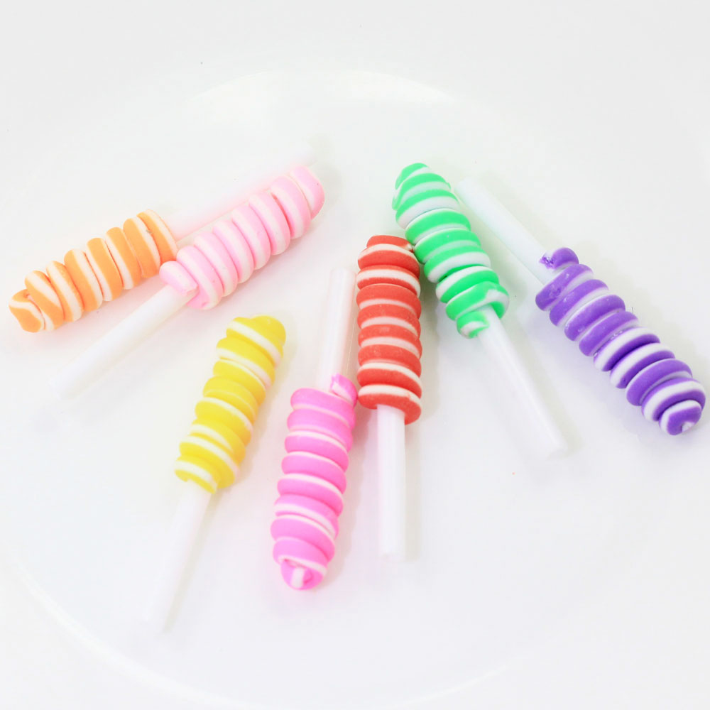 Christmas Craft Embellishment - 100/50pcs 8*52MM Long Lollipop Swirl Candy