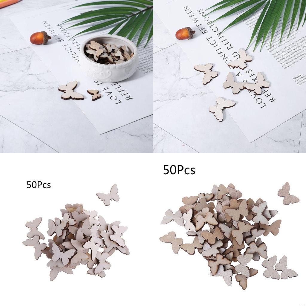 Embellish Craft - 50 Pcs for Butterfly Wooden Slices