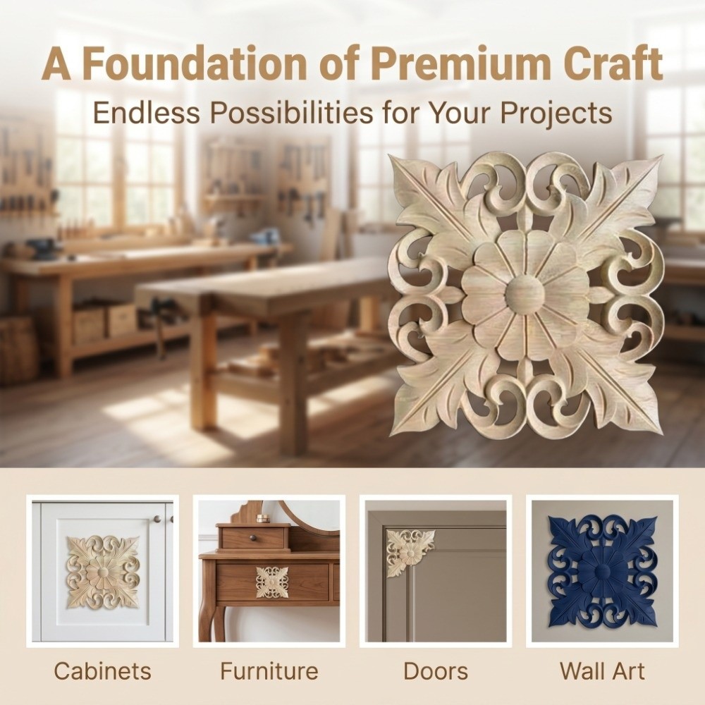 Home Embellishment Wood Wood C - Craft Embellishment ulasan dan harga