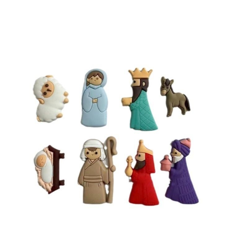 652F 9Pieces Nativity Scene Ch - Christmas Craft Embellishment ulasan dan harga