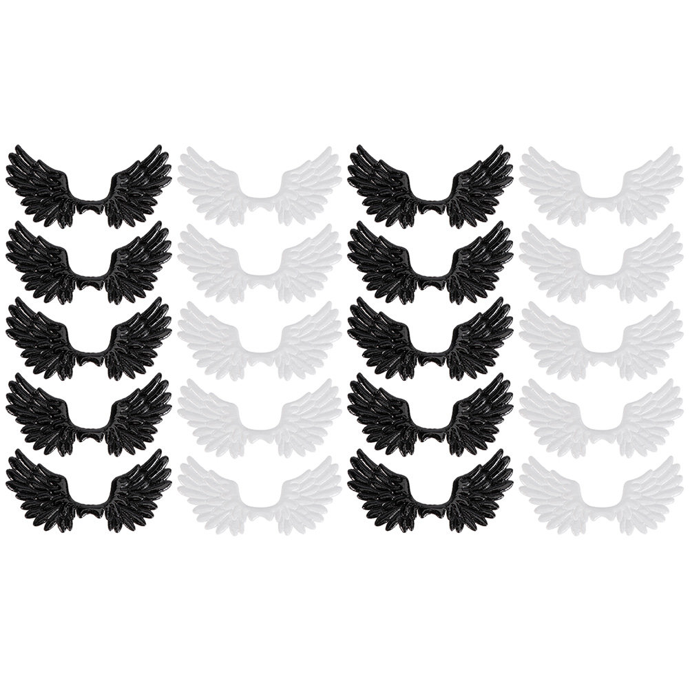 20Pcs Angle Wing Appliques Bat - Embellishment Glue Craft ulasan dan harga