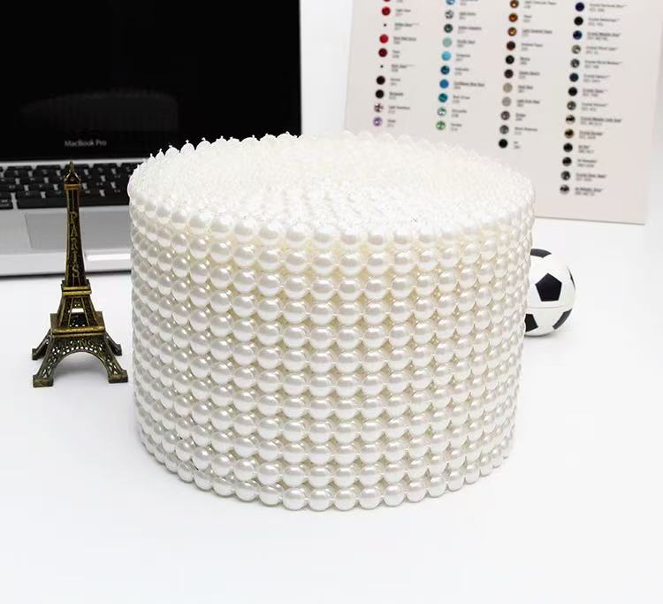 1 Yard 12 Rows 8.6mm Pearl Mes - Hotfix Rhinestone Sheet ulasan dan harga
