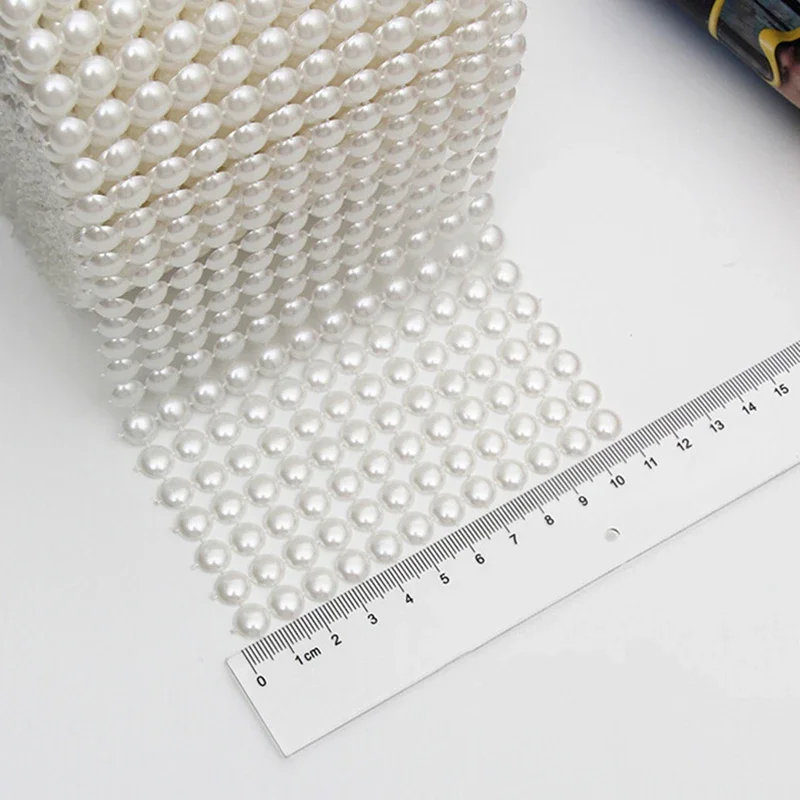 1 Yard 12 Rows 8.6mm Pearl Mes - Hotfix Rhinestone Sheet ulasan dan harga