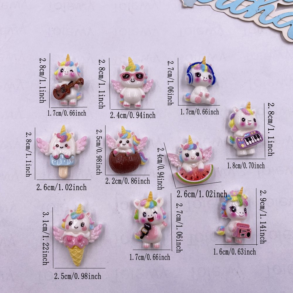 10pcs Resin Colorful Cartoon R - Christmas Craft Embellishment ulasan dan harga