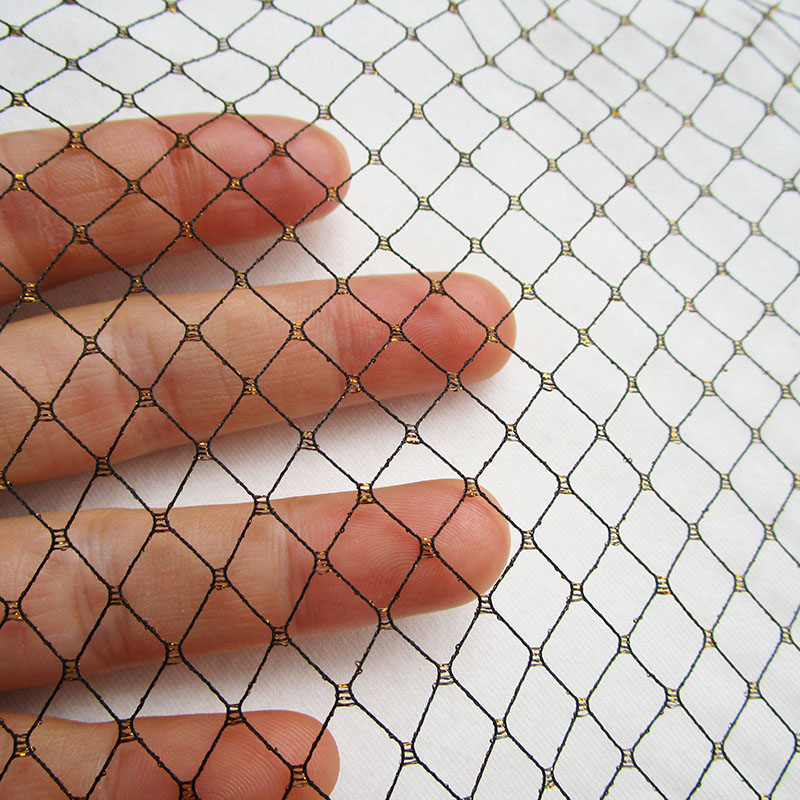 Diamond Lattice Black Net Fabr - Crystal Mesh Fabric ulasan dan harga