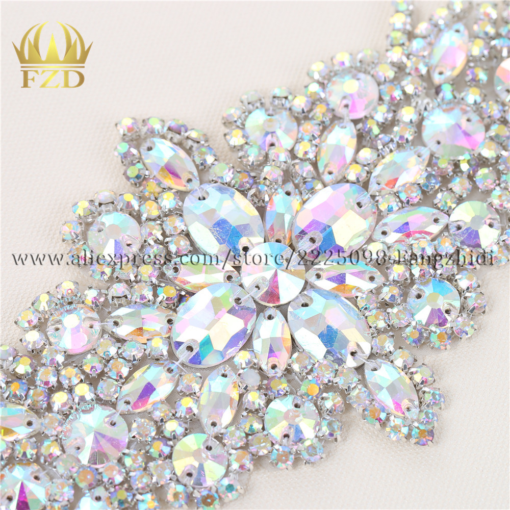 FZD 1 Piece AB Rhinestone Crys - Hotfix Rhinestone Sheet ulasan dan harga