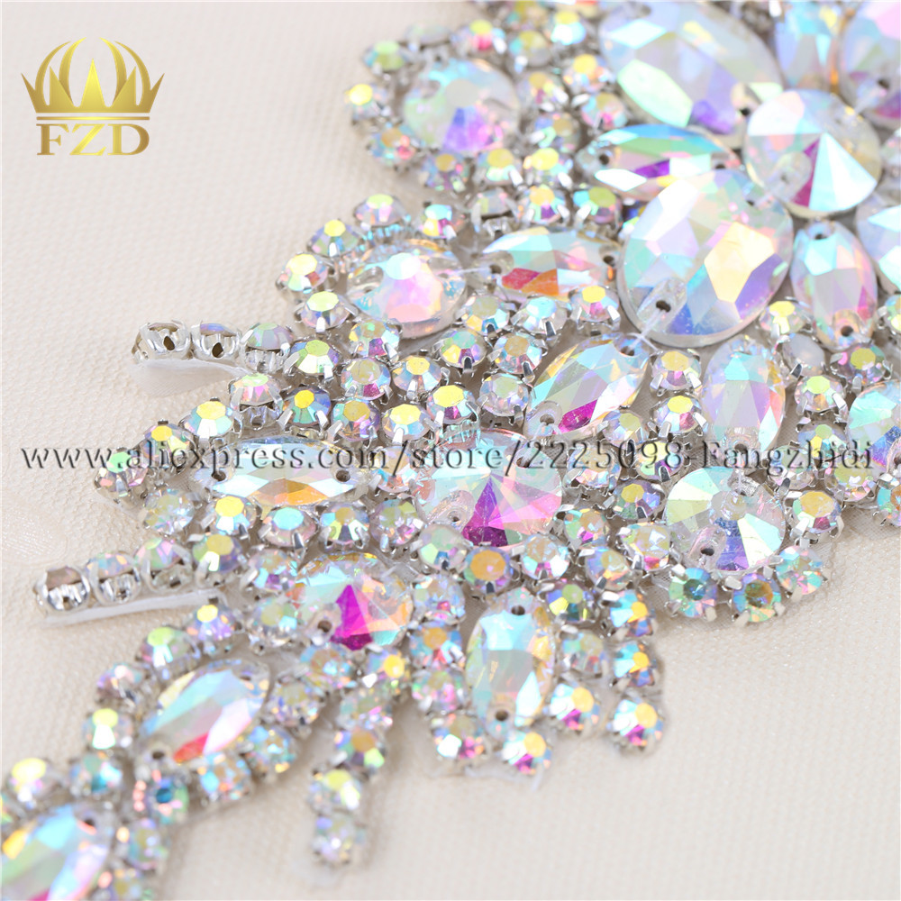 FZD 1 Piece AB Rhinestone Crys - Hotfix Rhinestone Sheet ulasan dan harga