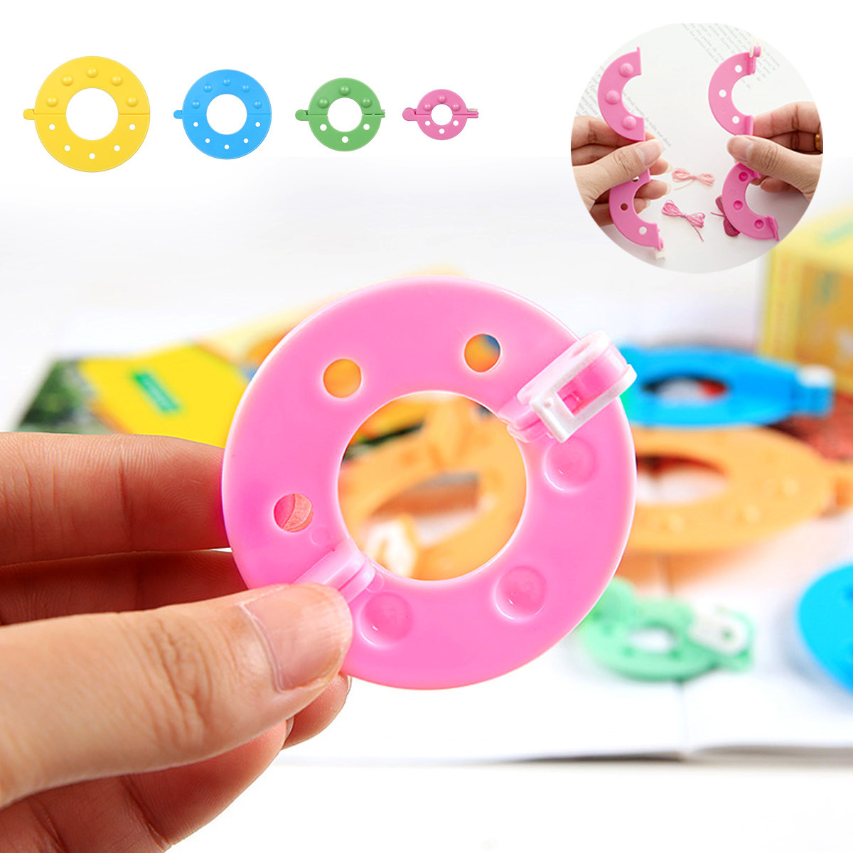 8Pcs Pompom Makers 4 Sizes Ess - Pom Pom Maker Tool ulasan dan harga